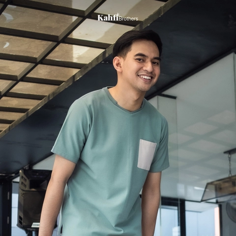 T-shirt Pria with Pocket Soft Pique - CAL MINERAL GREEN